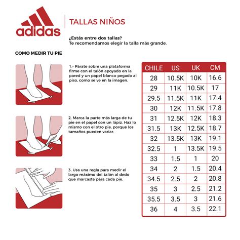 tabla de talle de zapatillas adidas|adidas tablas de talla.